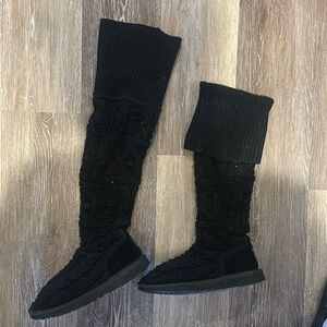 Women’s Black Knit UGGs size 9
